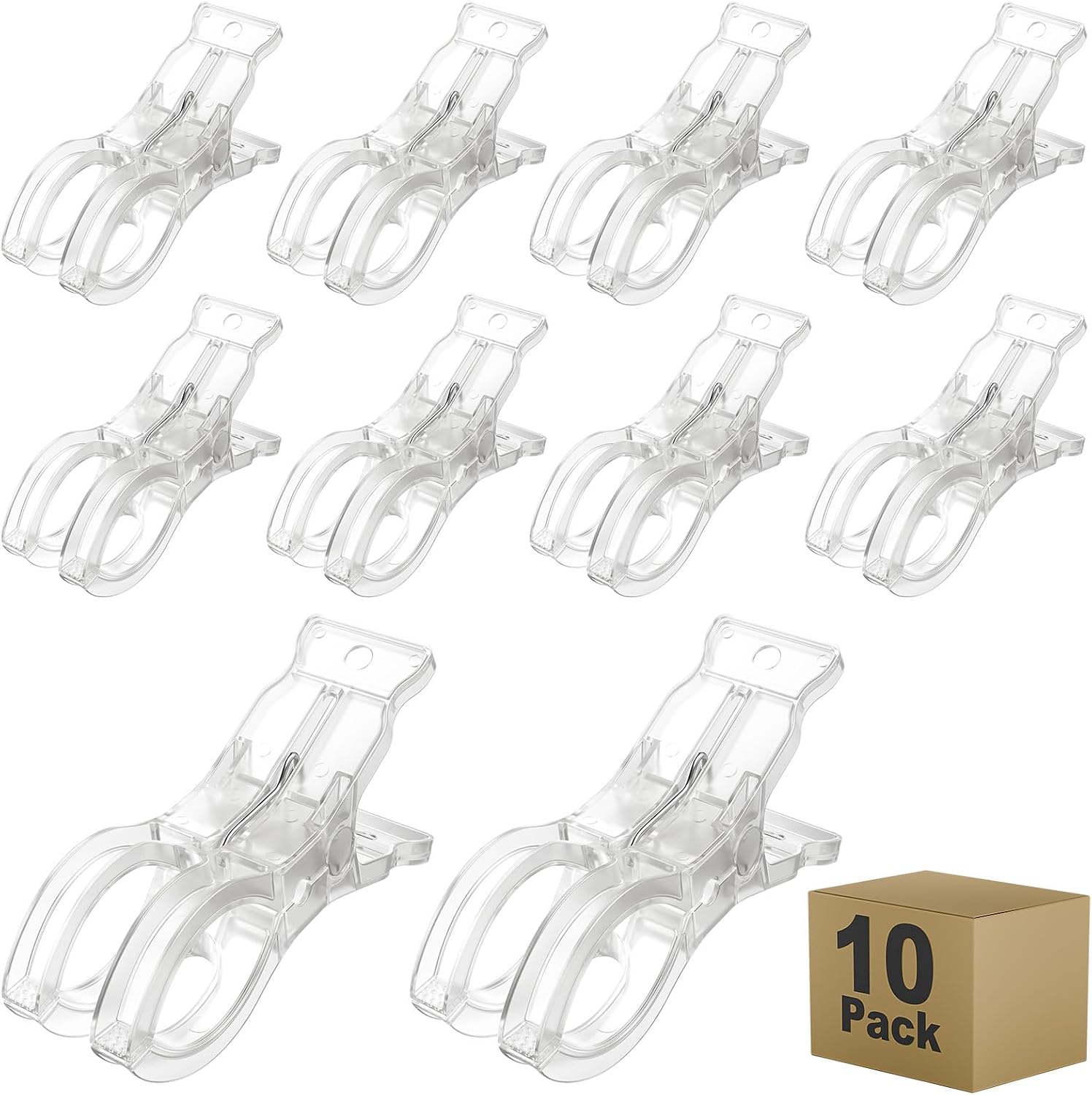 Wedding Solution - Muitcdo 10-pack ballonboogclips, grote transparante veerklemmen
