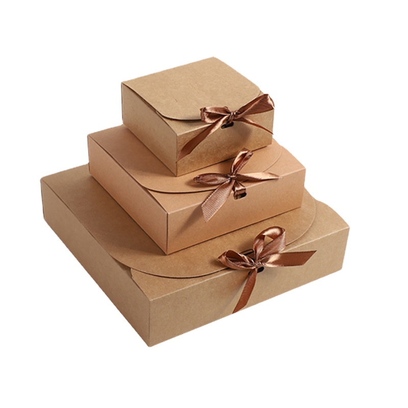 Wedding Supply.Box - 10/20/50Pcs Vierkante Kraftpapier Clamshell Gift Verpakking