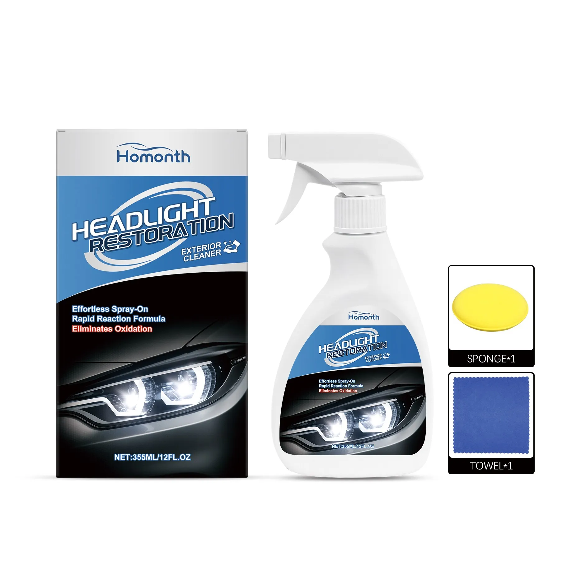 Wedding Solution - BabyHomonth koplampverzorgingsspray, koplampverzorgingsoplossing voor auto's, universele