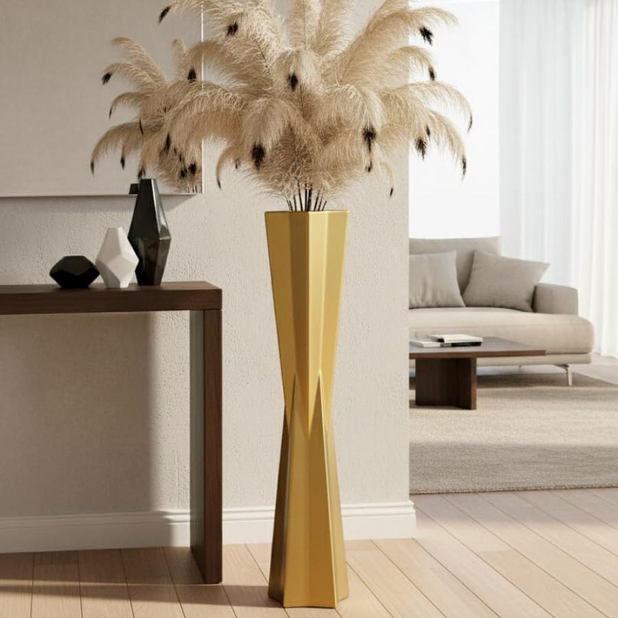 Stervormige gouden vloer vaas, - Centerpiece Vase Tall recensie en prijs