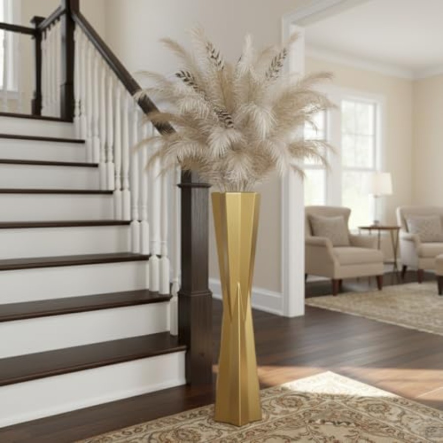 Stervormige gouden vloer vaas, - Centerpiece Vase Tall recensie en prijs