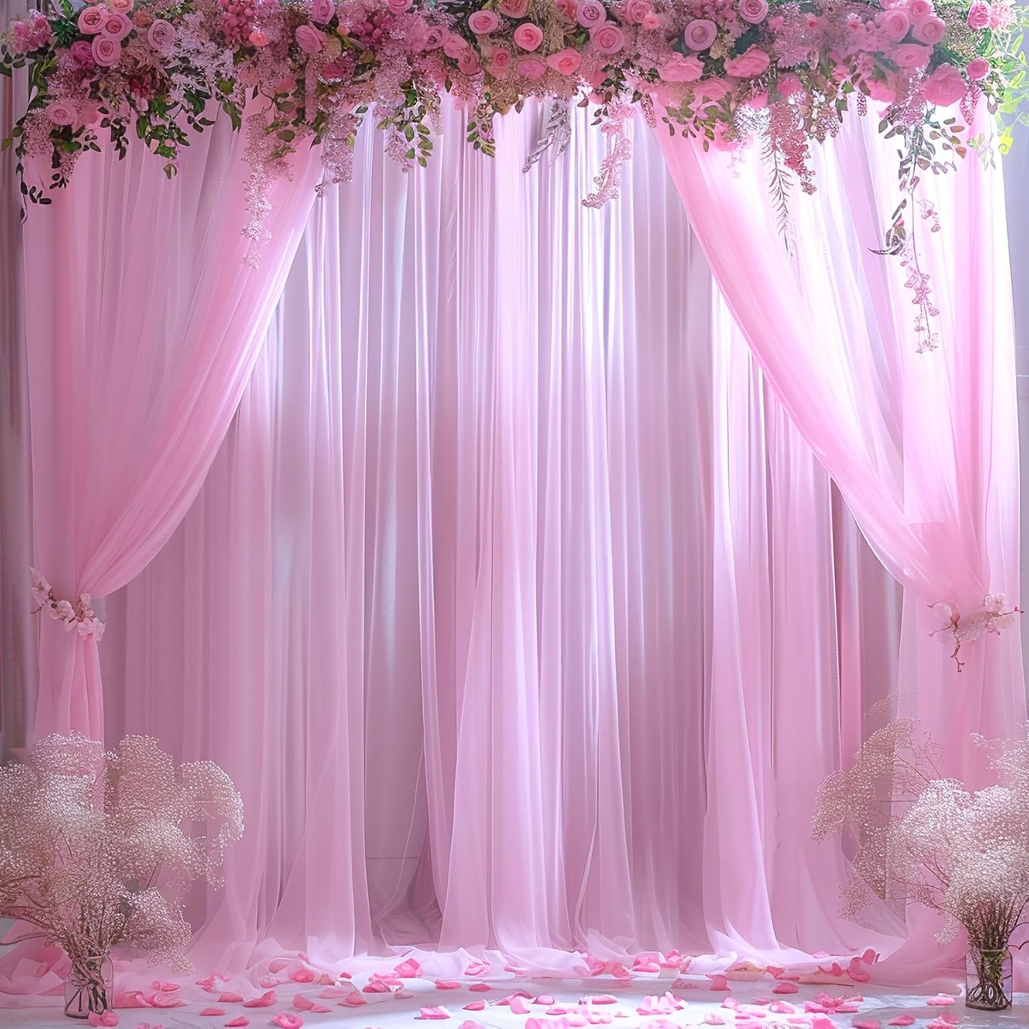 Roze Tule Achtergrond Gordijn  - Wedding Backdrop Curtain recensie en prijs