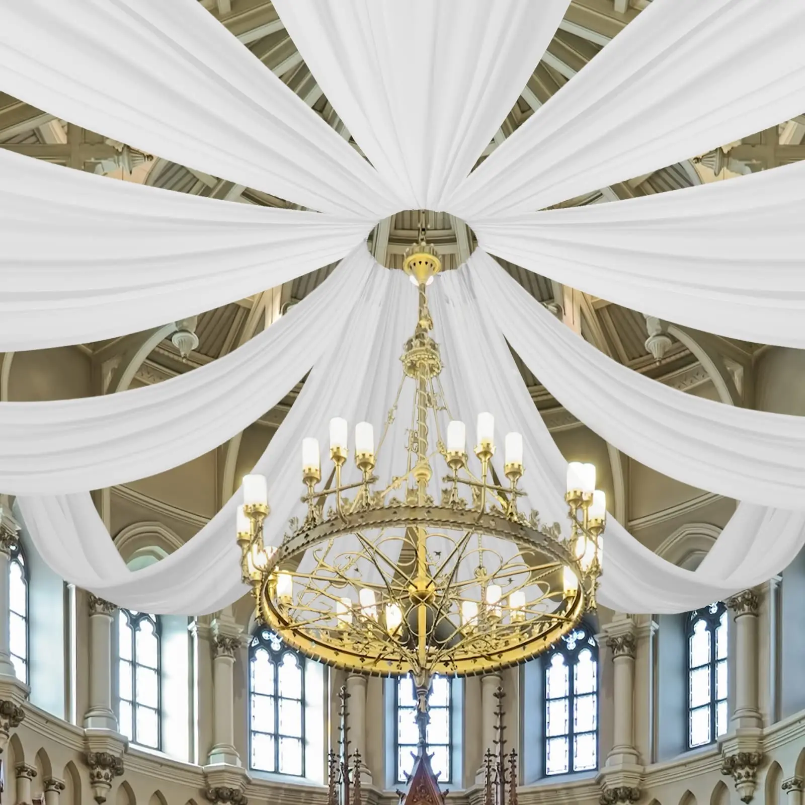 Witte trouwjurk plafondgordijn - Wedding Backdrop Curtain recensie en prijs