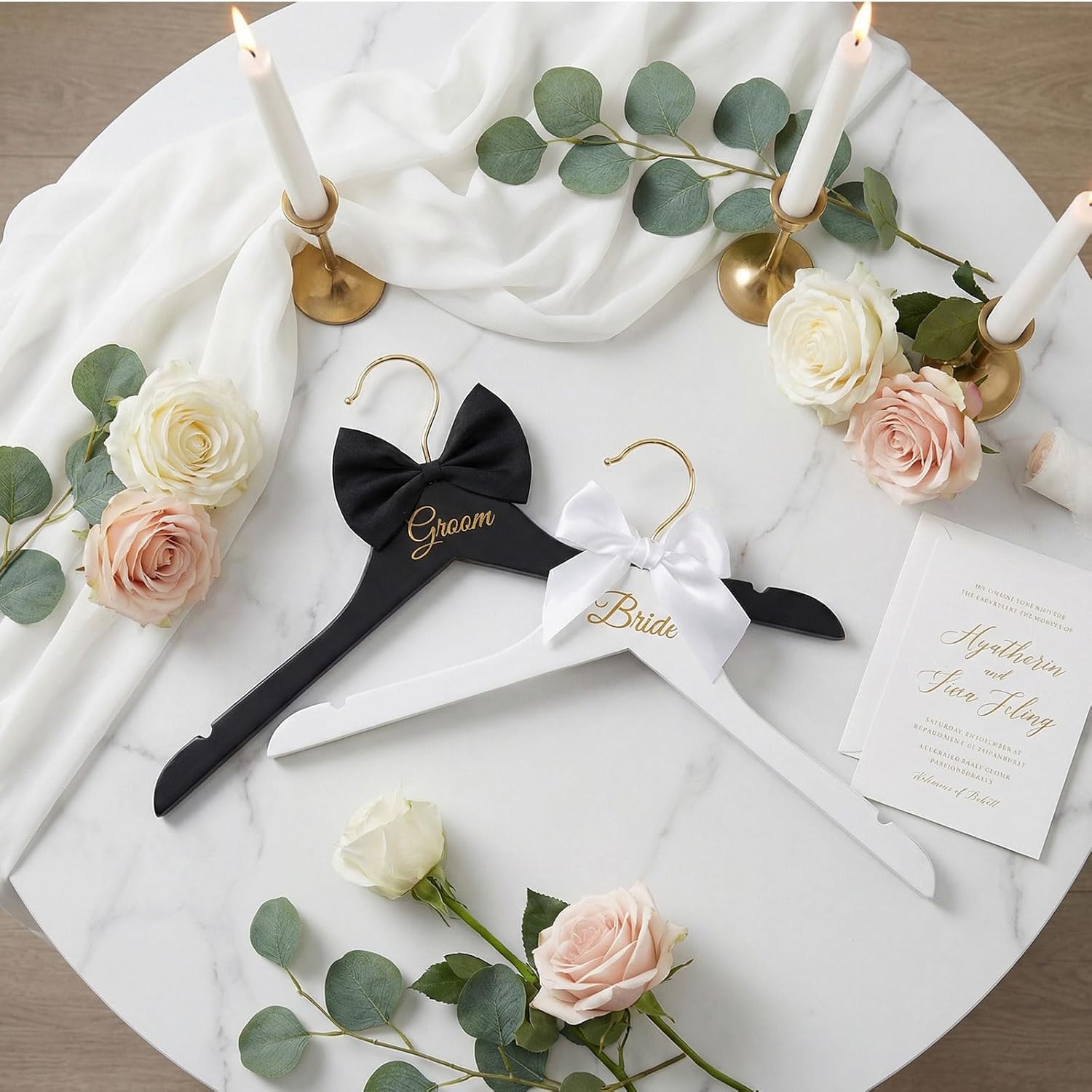 2 stuks houten bruidspaar-hang - Suit Supply Wedding Party recensie en prijs
