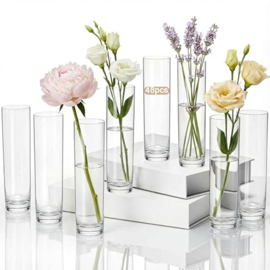 48 stuks acryl cilindervormige - Centerpiece Vase Tall recensie en prijs