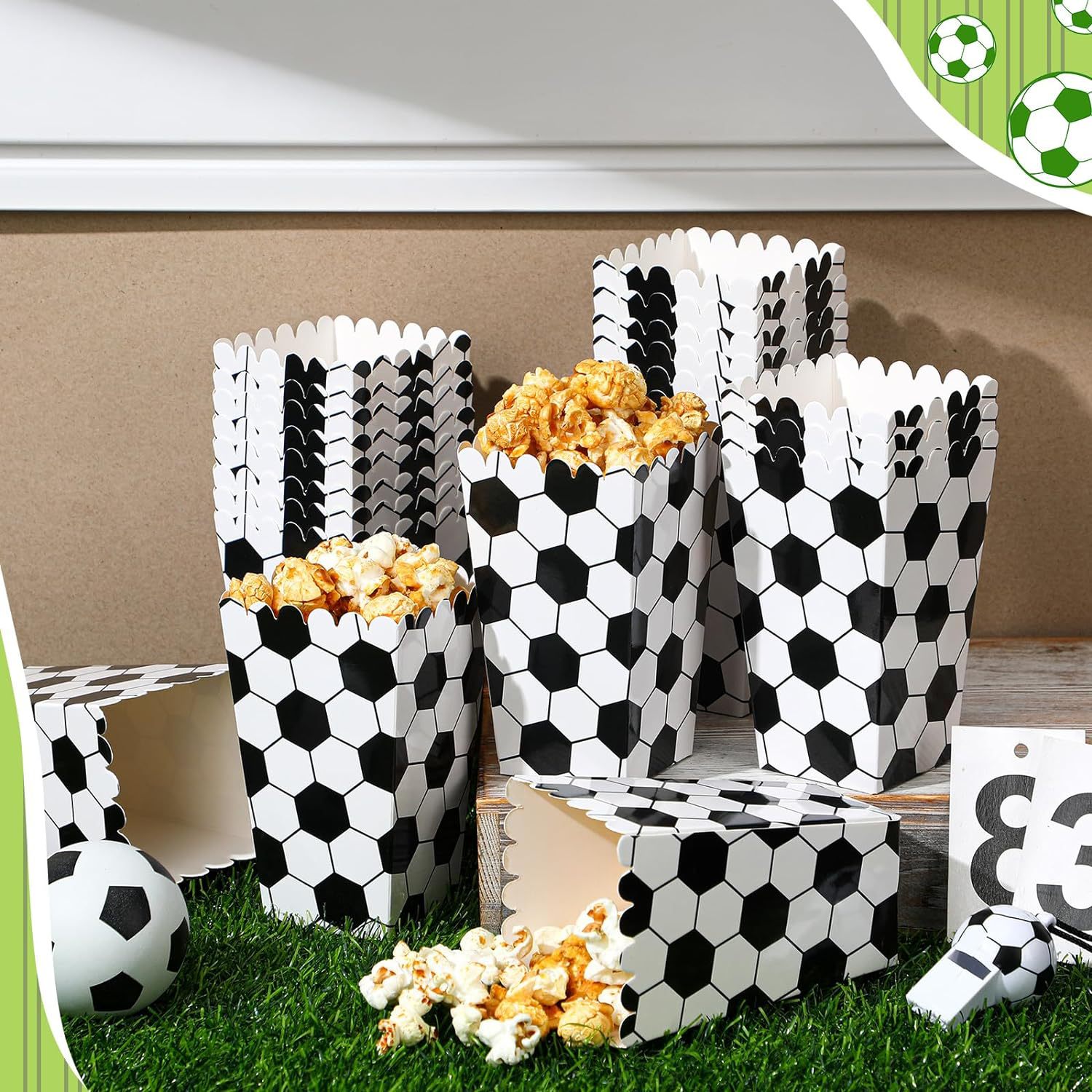 6/18 Stuks Voetbal Popcorn Doz - Wedding Supply.Box recensie en prijs